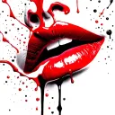 lips with milk tattoo design idea