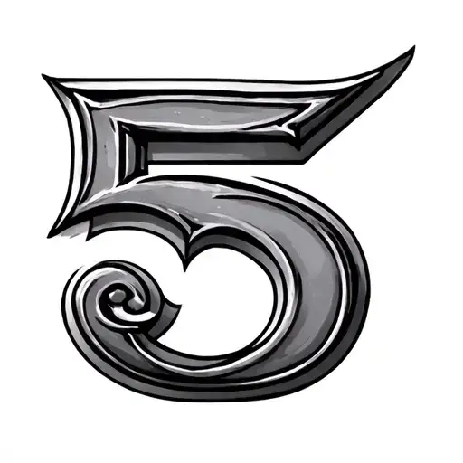 Roman Numeral 5 tattoo design idea