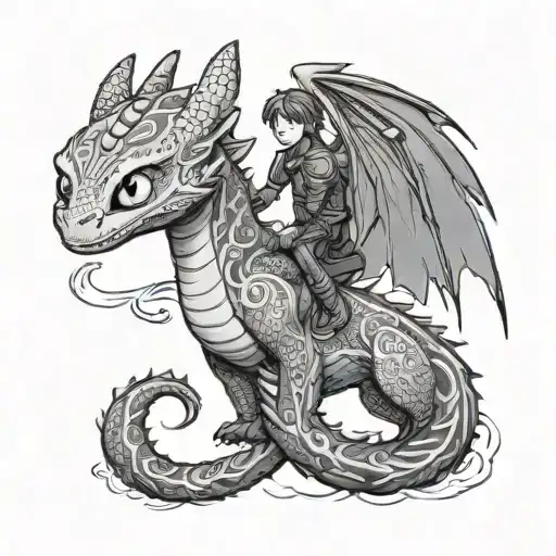 how to train your dragon tattoo design idea