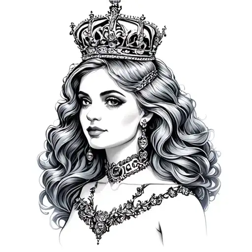 bbc qos queen tattoo design idea