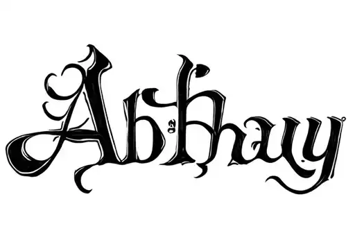 "Abhay" tattoo design idea