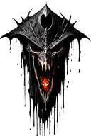 dark souls cathedral dripping black tattoo design idea
