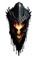 dark souls cathedral dripping black tattoo design idea