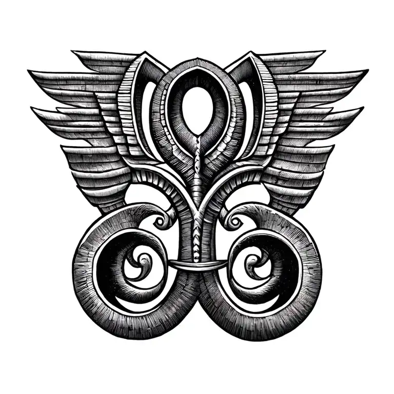  triskelion  egyptian symbol of  balance, movement, and the unity of the past, present, future tattoo design idea