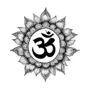  thai buddhism flower om tatto tattoo design idea