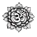  thai buddhism flower om tatto tattoo design idea