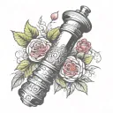 pepper grinder tattoo design idea