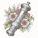 pepper grinder tattoo design idea
