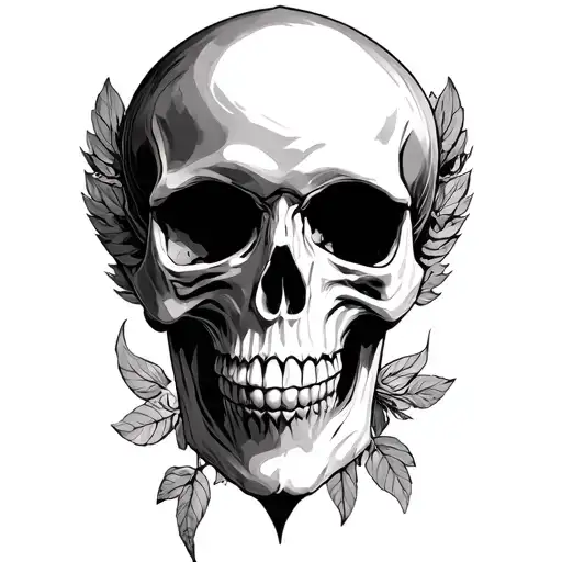 Skull Gemini tattoo design idea