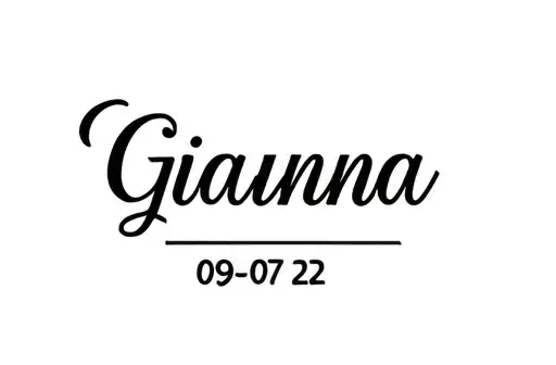 "Gianna 09-07- 22" tattoo design idea