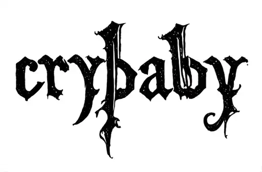 "crybaby" tattoo design idea