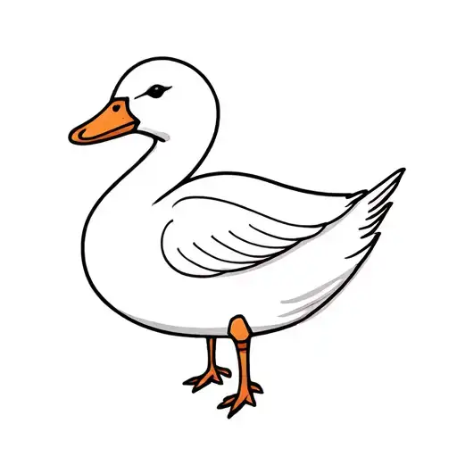 silly goose tattoo design idea