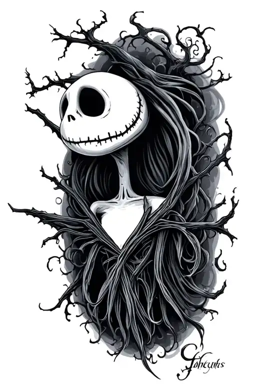 the nightmare before christmas tattoo design idea