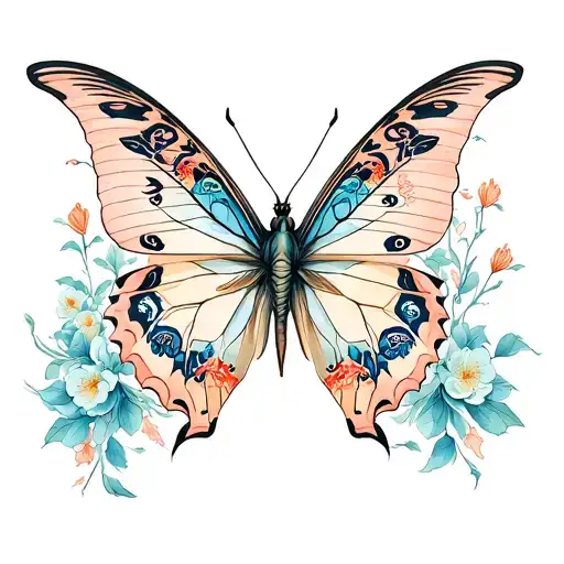 Butterfly effect tattoo design idea