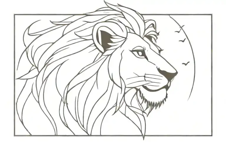 lion king tattoo design idea