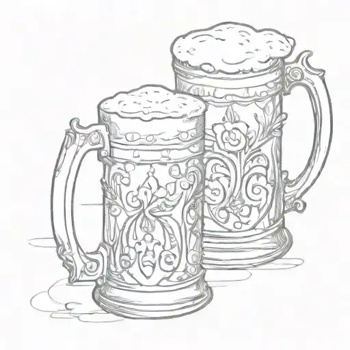 beer mug tattoo design idea