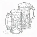 beer mug tattoo design idea