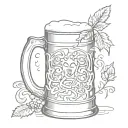 beer mug tattoo design idea