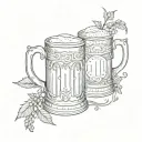 beer mug tattoo design idea