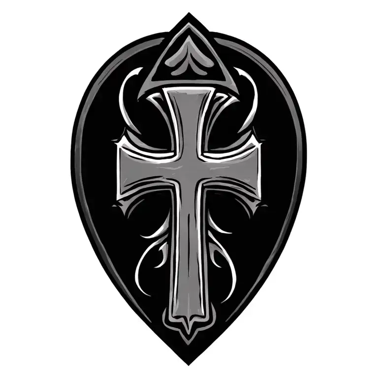 Irish cross tattoo design idea