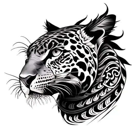 Mayan Quetzal-Jaguar tattoo design idea