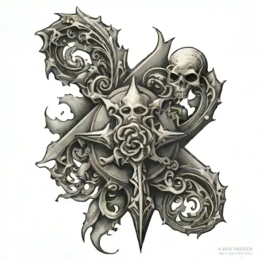 Mathias Thomas cross tattoo design idea