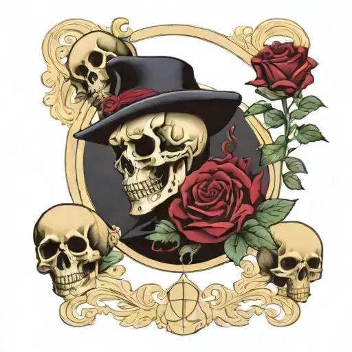momento mori with death tarot card tattoo design idea