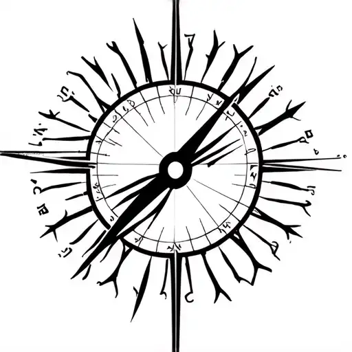Sundial tattoo design idea