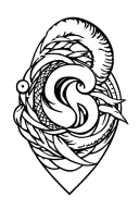 Aries with Libra and pisces combination  tattoo design idea