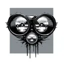 highway headlights tattoo design idea