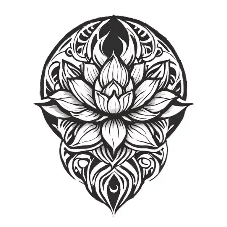 lotus tattoo design idea