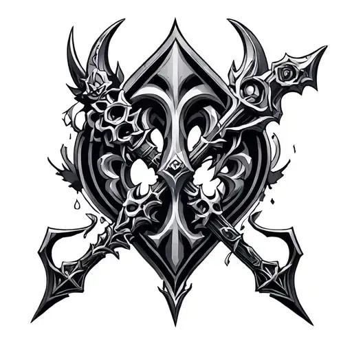 keyblade kingdom hearts tattoo design idea