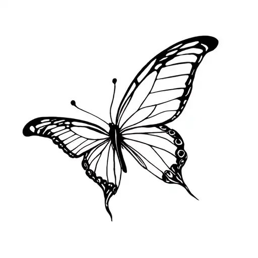 Chaos theory and butterfly effect with writing tattoo design idea