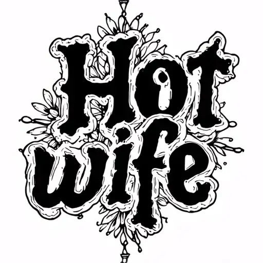 "Hot wife" Booty squeeze tattoo design idea