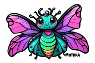 moth "Mothra" cute tattoo tattoo design idea