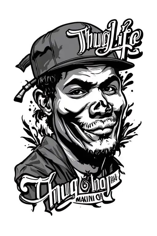 Thug life History in the making noise tattoo design idea