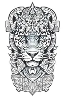 aztec jaguar tattoo design idea