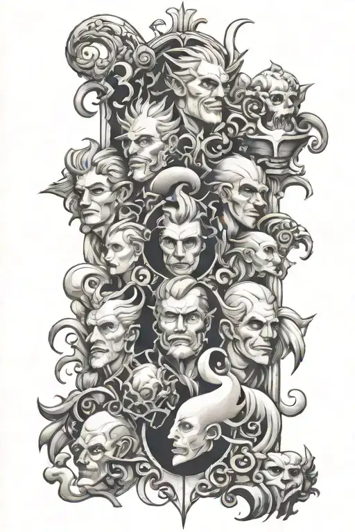 seven deadly sins tattoo design idea