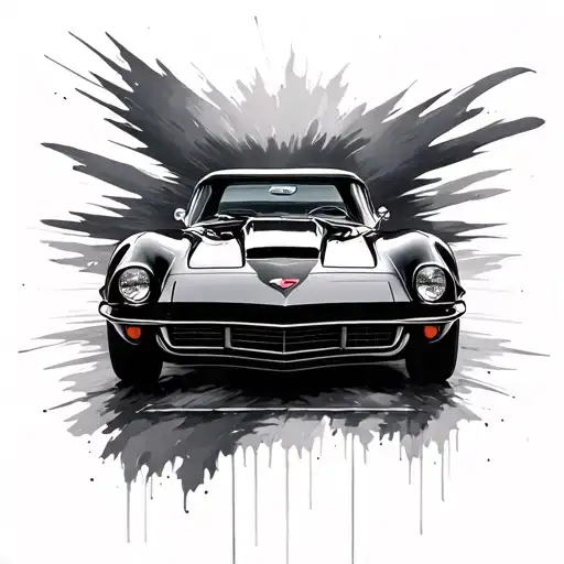 Corvette tattoo design idea