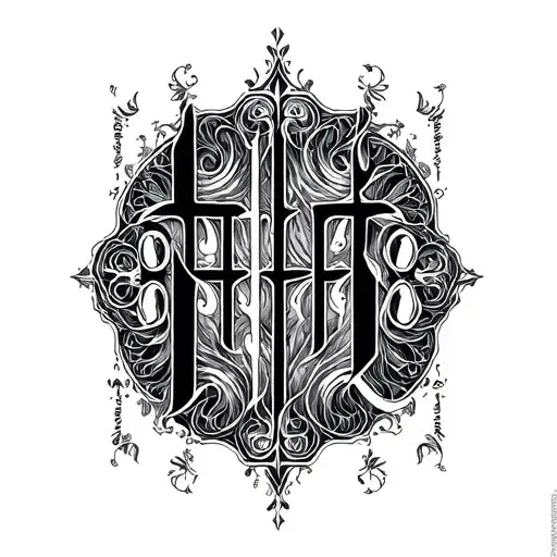 Two Word Ambigram Generator tattoo design idea