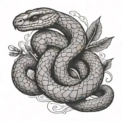 snake, bird,, libra zodiac sign tattoo design idea