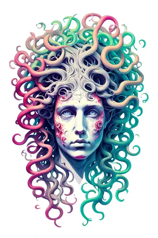 medusa head tattoo design idea