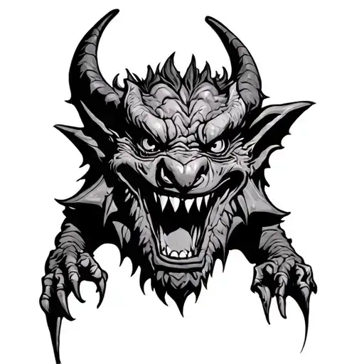 Cute Gargoyle tattoo design idea