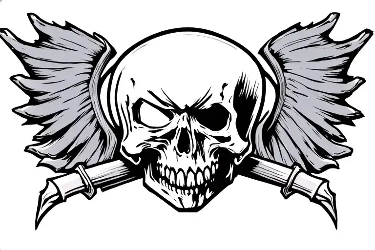 cartoon reaper death seal tattoo design idea