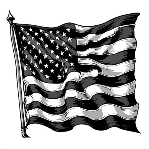 1776 Flag tattoo design idea