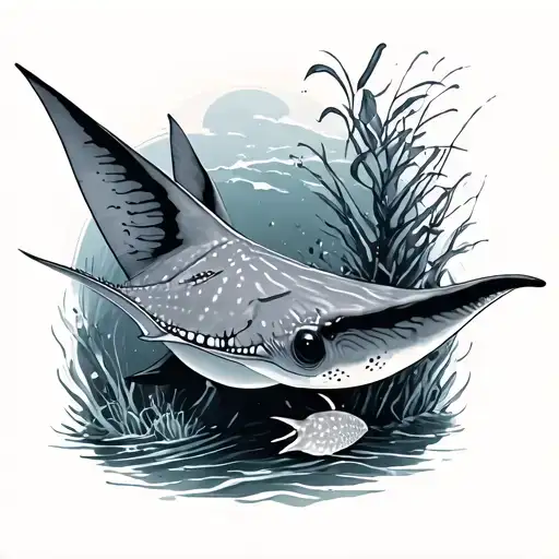 sting Ray and sting and Bahamas tattoo design idea