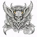 devil wing tattoo design idea