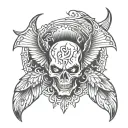 devil wing tattoo design idea
