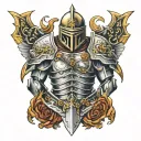 armor of god tattoo design idea