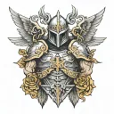 armor of god tattoo design idea